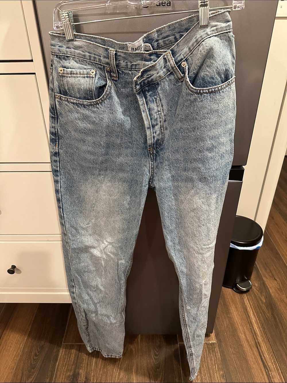 Princess Polly Light Blue Straight Leg Jeans